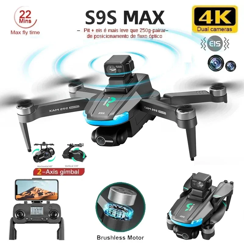 Fpv Brushless Rc Drone 4K - ใหม่S9S MAX MINI Drone 4K 2