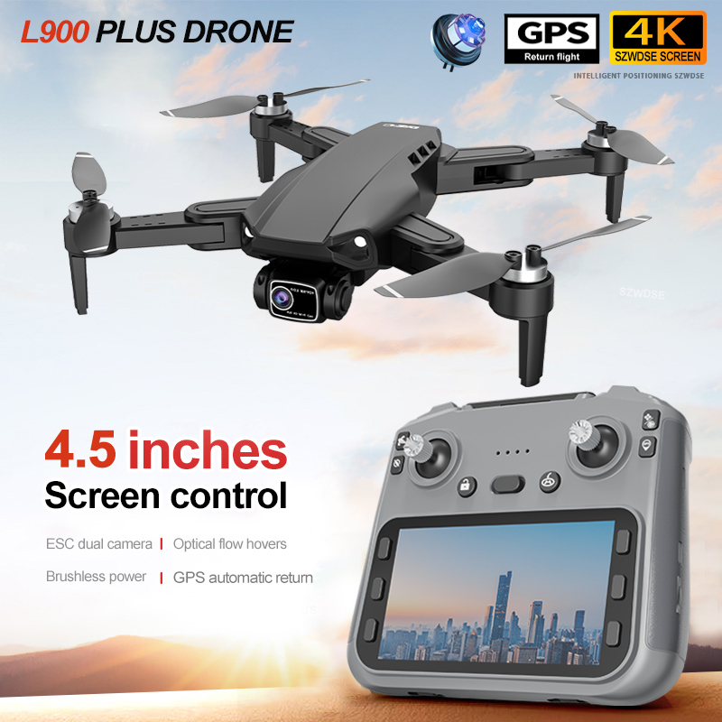 Fpv Brushless Rc Drone 4K - โดรน L900 PLUS GPS พร้อมกล้อง 4K