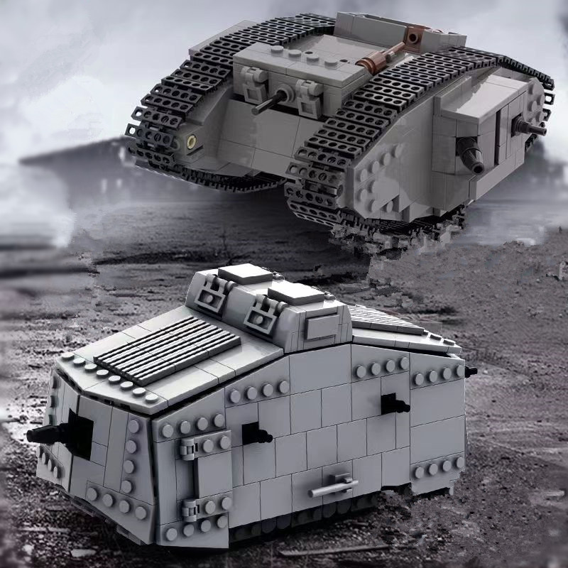 Lego Compatible Military Tank - ชุดตัวต่อทหารเยอรมันสุดฮิต MK IV รถถังรบ ทหาร ยานพาหนะ