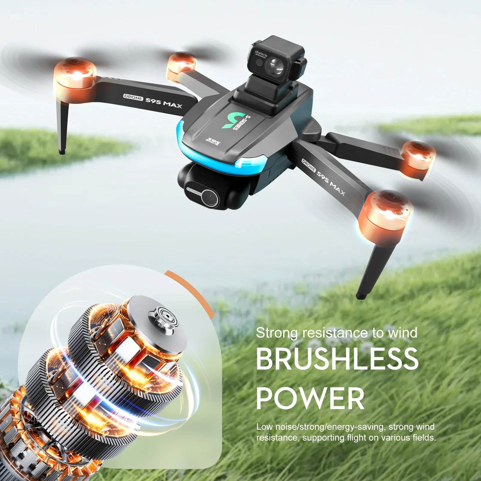 ใหม่S9S MAX MINI Drone 4K 2 แก - Fpv Brushless Rc Drone 4K บทวิจารณ์และราคา