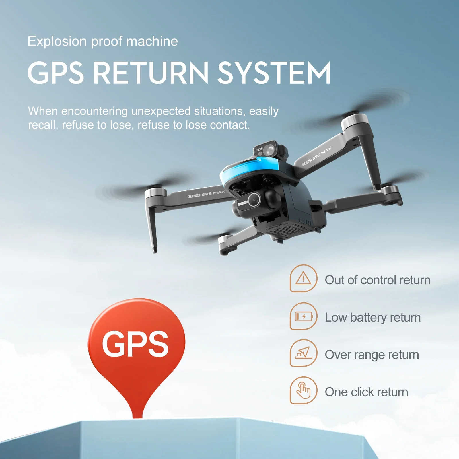 ใหม่S9S MAX MINI Drone 4K 2 แก - Fpv Brushless Rc Drone 4K บทวิจารณ์และราคา