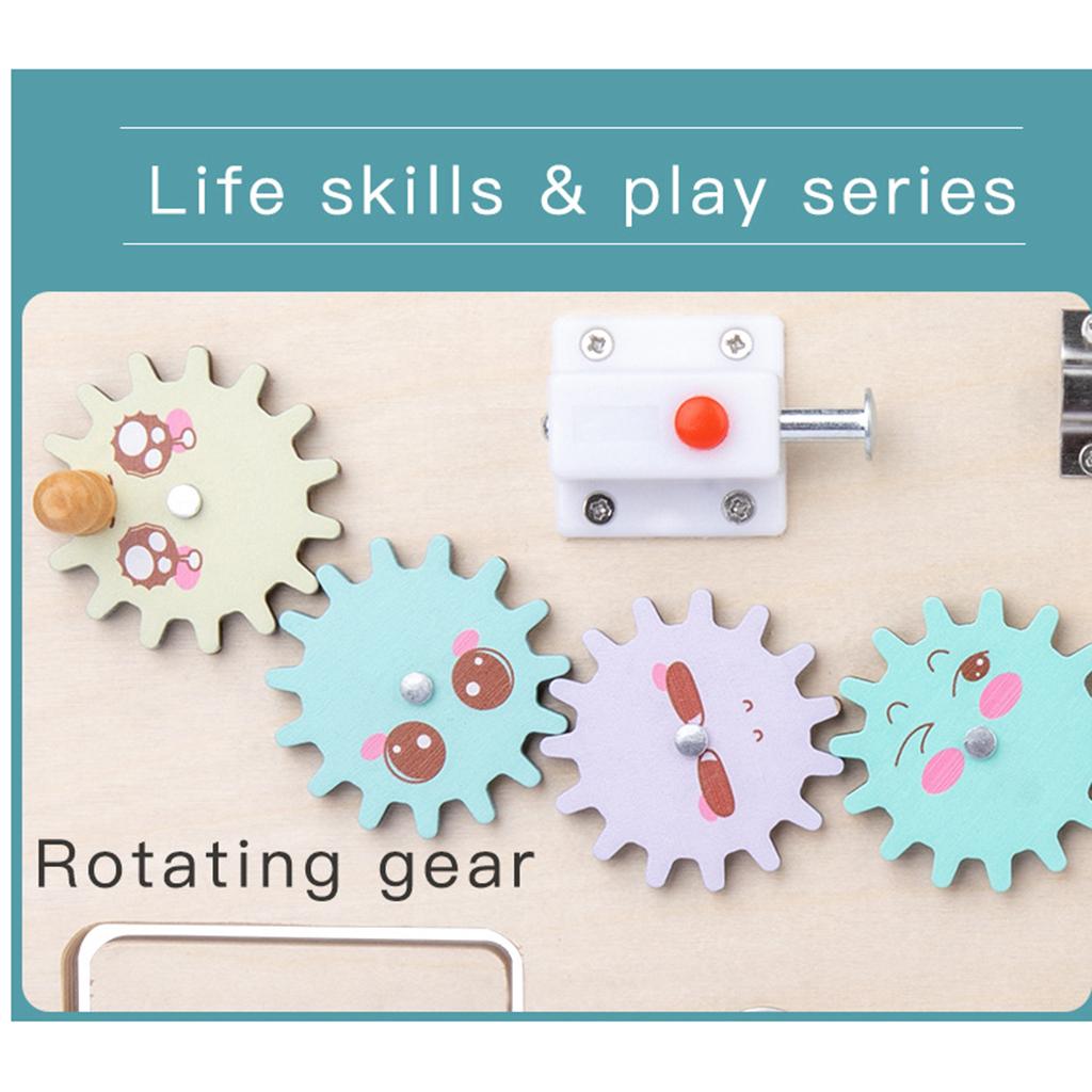 กระดานกิจกรรมสำหรับเด็กเล็ก ขอ - Montessori Wooden Busy Board Toddler บทวิจารณ์และราคา
