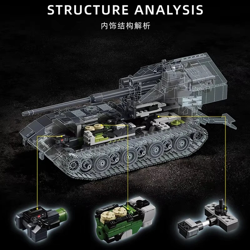 97017 ชุดตัวต่อโมเดลรถถังขนาดใ - Lego Compatible Military Tank บทวิจารณ์และราคา