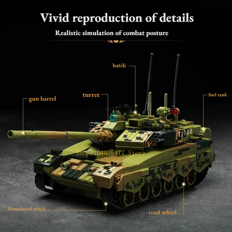 KEEPPLEY บล็อกตัวต่อรถถังรบหลั - Lego Compatible Military Tank บทวิจารณ์และราคา
